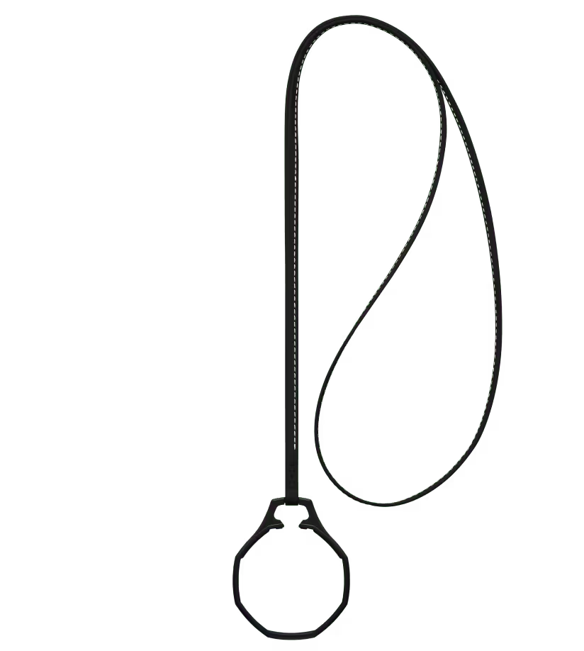 ROYAL POP / LEATHER LANYARD OCHO NEGRO