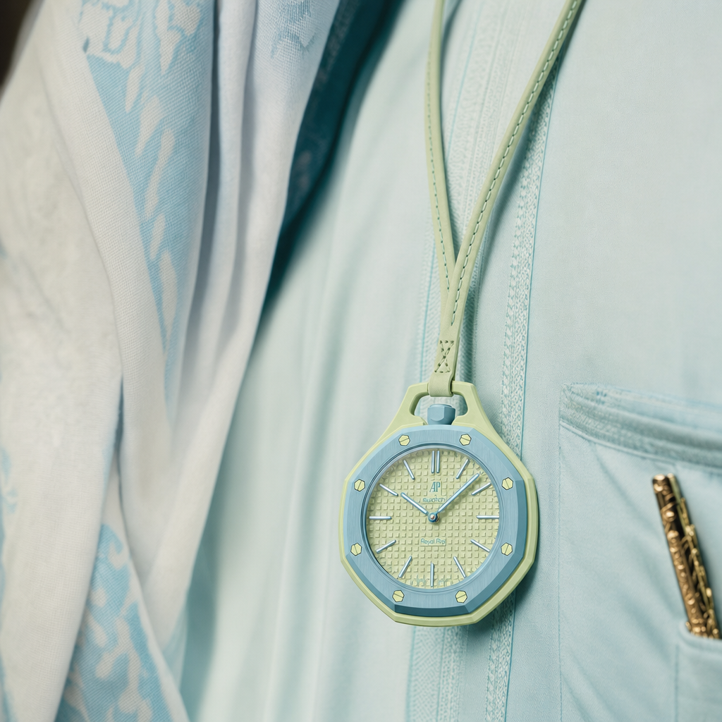 Swatch x Audemars Piguet | Royal Pop | Bioceramic Pocket Watch | Blaue Acht