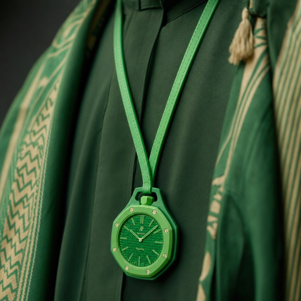 Swatch x Audemars Piguet | Royal Pop | Bioceramic Pocket Watch | GREEN EIGHT