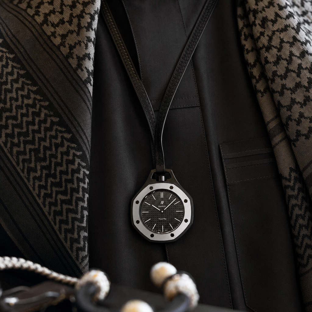 Swatch x Audemars Piguet | Royal Pop | Bioceramic Pocket Watch | Ocho Negro